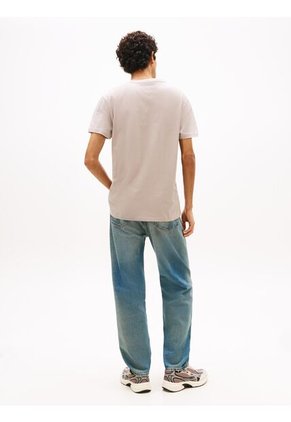 Camiseta Gris De Punto Con Cuello Redondo Tommy Jeans
