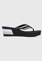 Sandalia Plataforma Negro-Blanco-Beige Tommy Hilfiger de Tommy Hilfiger
