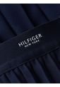 Falda Azul Midi Plisada Con Logo En Cintura Tommy Hilfiger de Tommy Hilfiger