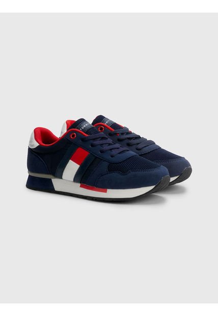 Tenis Casual Para Niño Azul Tommy Hilfiger