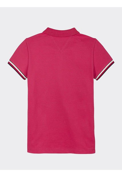Polo Niña Manga Corta Rojo Esencial Tommy Hilfiger