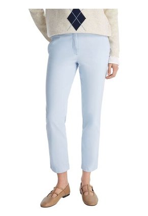 Pantalón Celeste Chino Con Logo Tommy Hilfiger