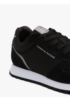Tenis Negro Con Logo Tommy Hilfiger