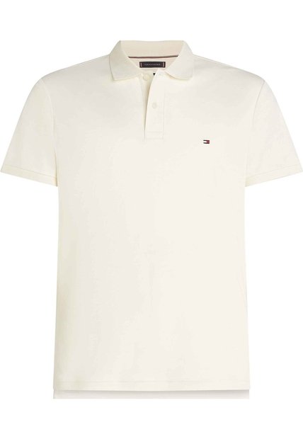 Polo Marfil De Punto Interlock De Corte Regular Tommy Hilfiger