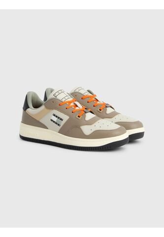 Tenis En Piel De Gran Calidad Hombre Beige Tommy Hilfiger Tommy Hilfiger