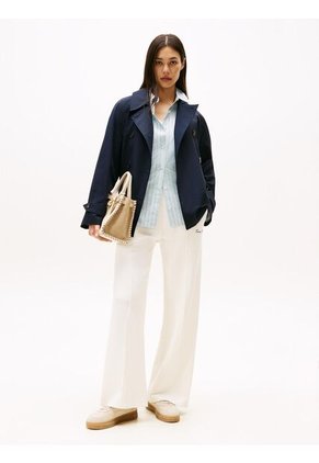 Joggers Blanco De Pierna Recta Con Logo Bordado Tommy Hilfiger