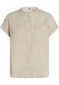 Blusa Beige Amplia De Manga Corta En Lino Tommy Hilfiger de Tommy Hilfiger