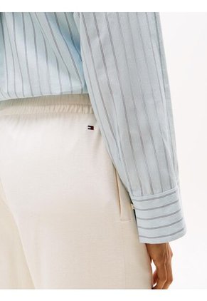 Joggers Blanco De Pierna Recta Con Logo Bordado Tommy Hilfiger