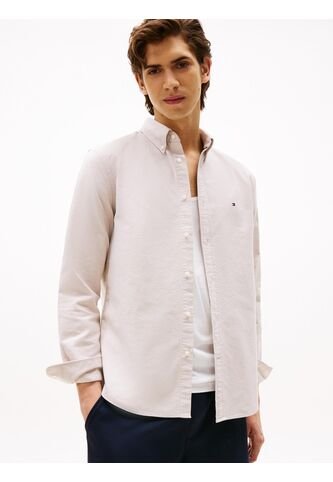 Camisa Beige Oxford Heritage De Corte Regular Tommy Hilfiger Tommy Hilfiger