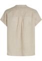 Blusa Beige Amplia De Manga Corta En Lino Tommy Hilfiger de Tommy Hilfiger