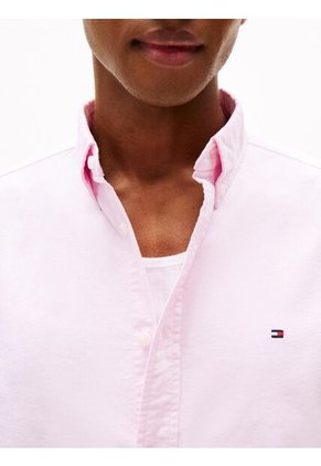 Camisa Rosa Oxford Heritage De Corte Regular Tommy Hilfiger