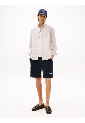 Camisa Beige Oxford Heritage De Corte Regular Tommy Hilfiger