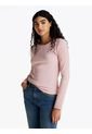Camiseta Rosa Acanalada Slim De Manga Larga Tommy Hilfiger de Tommy Hilfiger