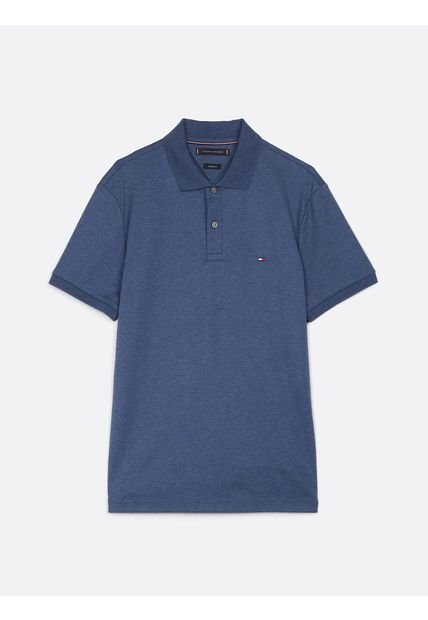 Polo Azul De Corte Regular Tommy Hilfiger