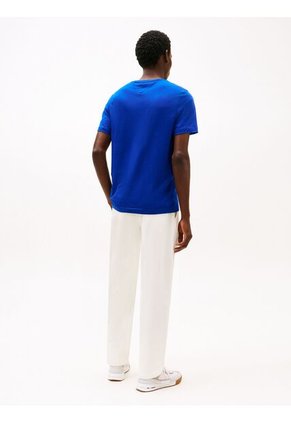 Camiseta Azul De Cuello Redondo Tommy Hilfiger
