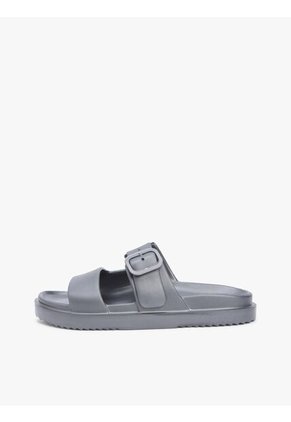 Sandalias Gris Con Doble Tira Y Logo Esmaltado Tommy Hilfiger