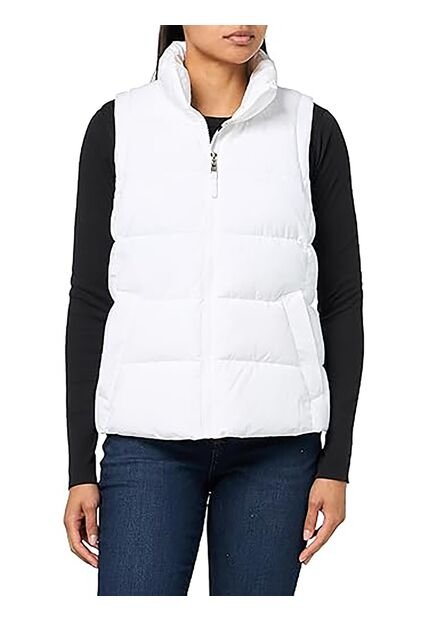 Chaleco Blanco De Cuello Alto Con Cierre De Cremallera  Tommy Hilfiger