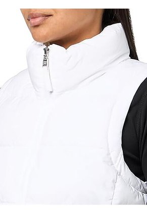 Chaleco Blanco De Cuello Alto Con Cierre De Cremallera  Tommy Hilfiger