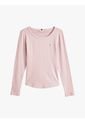 Camiseta Rosa Acanalada Slim De Manga Larga Tommy Hilfiger de Tommy Hilfiger