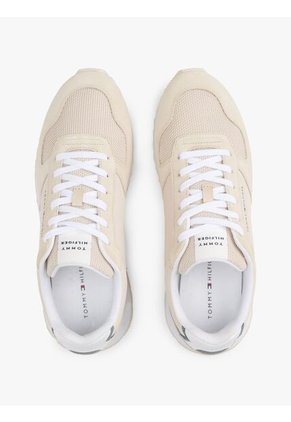 Tenis Beige De Ante Con Suela Dentada Tommy Hilfiger