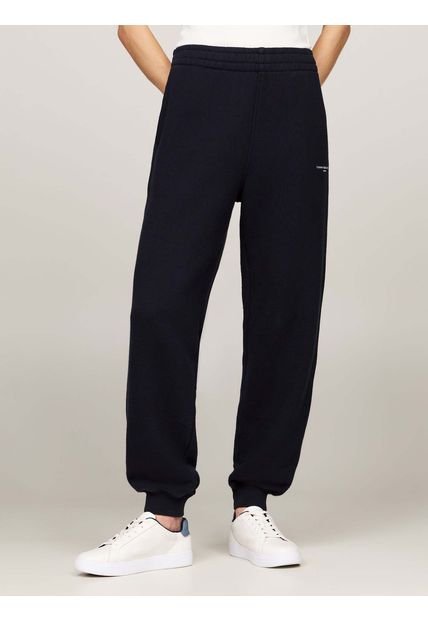 Joggers Azul Cónicos Con Logo Lateral Tommy Hilfiger