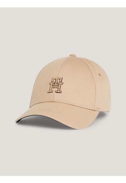 Gorra Beige De Seis Paneles Con Inscripción Tommy Hilfiger