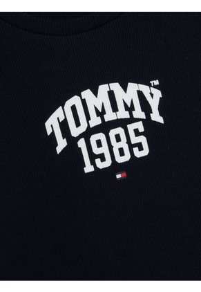 Camiseta Azul Universitaria De Punto Elástico Para Niña Tommy Hilfiger
