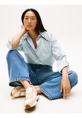 Tenis Multicolor De Ante Con Texturas Mixtas Tommy Hilfiger Tommy Hilfiger