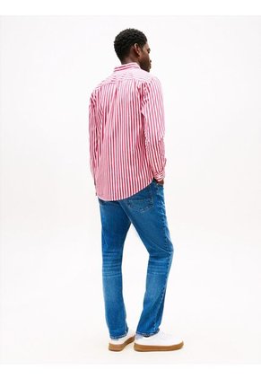 Camisa Rosa De Rayas TH Flex De Corte Regular Tommy Hilfiger