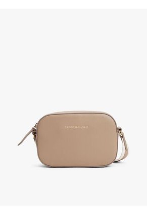 Bolso Beige Cruzado Con Logo Tommy Hilfiger