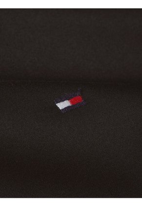 Camisa Negra Solid Con Logo Tommy Hilfiger