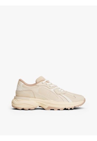 Tenis Beige De Cuero Con Monograma TH Tommy Hilfiger Tommy Hilfiger