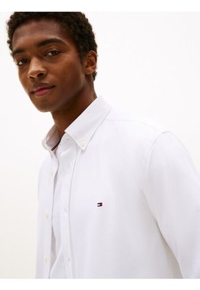 Camisa Blanca De Corte Regular Performance Tommy Hilfiger