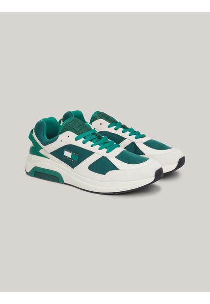 Tenis Blanco De Running De Ante Con Logo Tommy Hilfiger