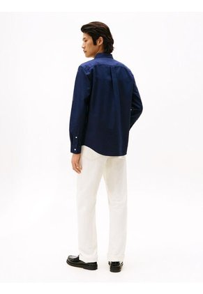 Camisa Azul Oxford Heritage De Corte Regular Tommy Hilfiger