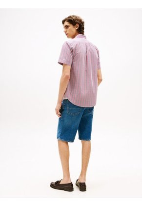 Camisa Multicolor Americana De Manga Corta Tommy Hilfiger