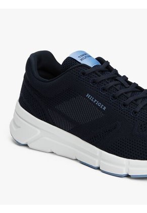 Tenis Azul De Running De Punto Con Logo Tommy Hilfiger