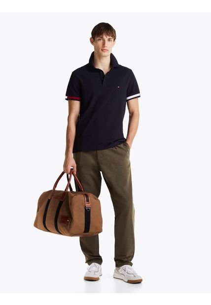 Polo Azul De Corte Slim Tommy Hilfiger