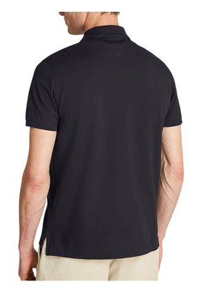 Polo Negro Oxford De Corte Regular Tommy Hilfiger