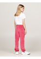 Pantalón Niña Rosa Velour Con Logo Script Tommy Hilfiger de Tommy Hilfiger