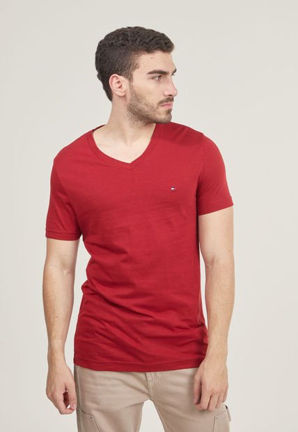 Camiseta Borgoña Tommy Hilfiger