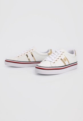 Tenis Lifestyle Blanco-Dorado Tommy Hilfiger