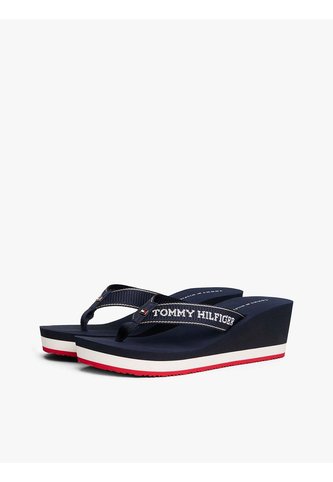Sandalias Azul De Cuña Con Logo Esmaltado Tommy Hilfiger Tommy Hilfiger