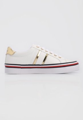Tenis Lifestyle Blanco-Dorado Tommy Hilfiger
