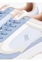 Tenis Celeste De Ante Con Texturas Mixtas Tommy Hilfiger de Tommy Hilfiger