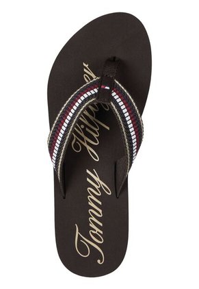 Sandalias Negro Con Cinta Distintiva En Las Tiras Tommy Hilfiger