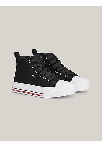 Tenis Altas Con Cordones Niña Negro Tommy Hilfiger Tommy Hilfiger