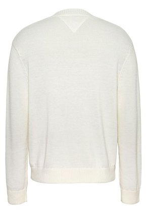 Saco Blanco Tejido De Lana Con Parche De Tommy