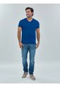 Camiseta Azul Essential En Cuello V Tommy Hilfiger de Tommy Hilfiger