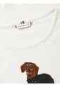 Camiseta Blanca Con Logo Estampado De Perro Tommy Hilfiger de Tommy Hilfiger